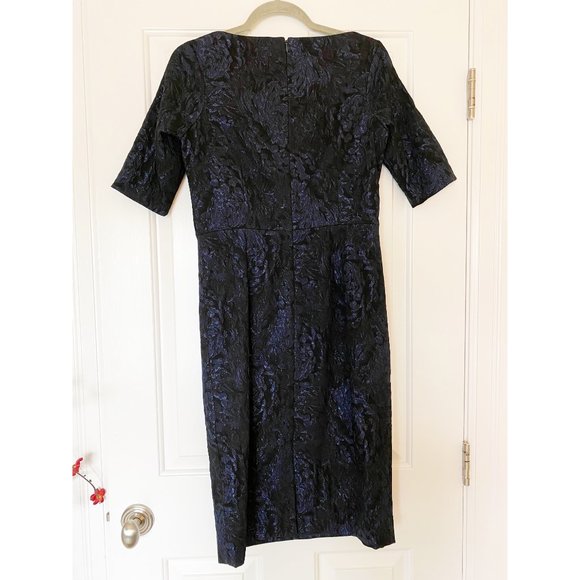 Rickie Freeman Teri John Black Blue Cocktail Dress - Picture 7 of 8